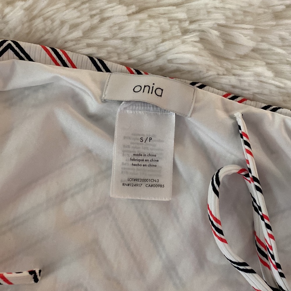 Onia Kate Ribbed Bikini Bottom in Chevron Stripe Size small - Picture 6 of 7